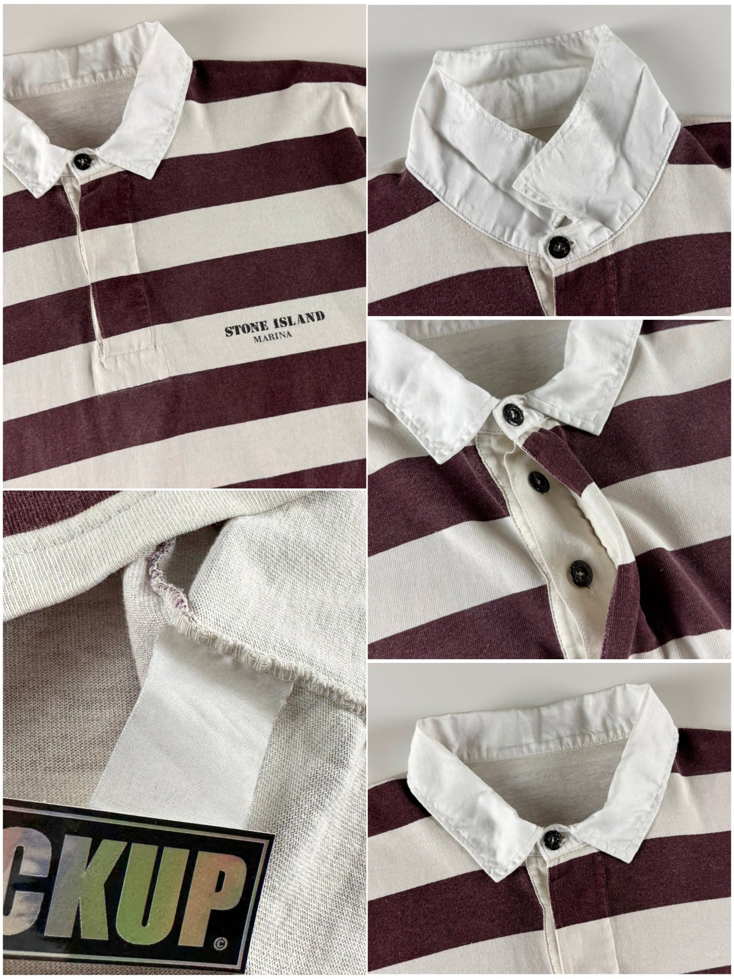 Stone Island 1980’s Striped Marina Rugby Polo [L]