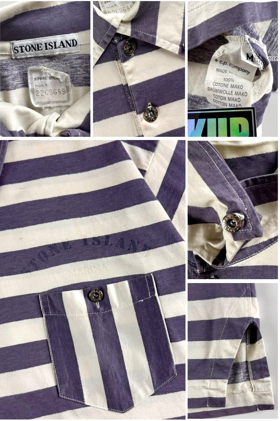 Stone Island 1980’s Marina Striped Breton Polo [M]
