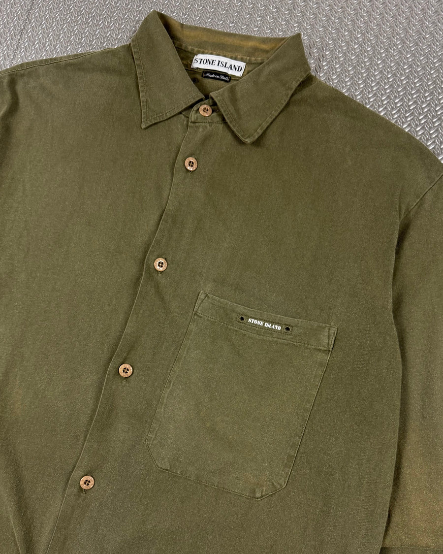 Stone Island SS 1998 Spellout Casual Shirt [L]
