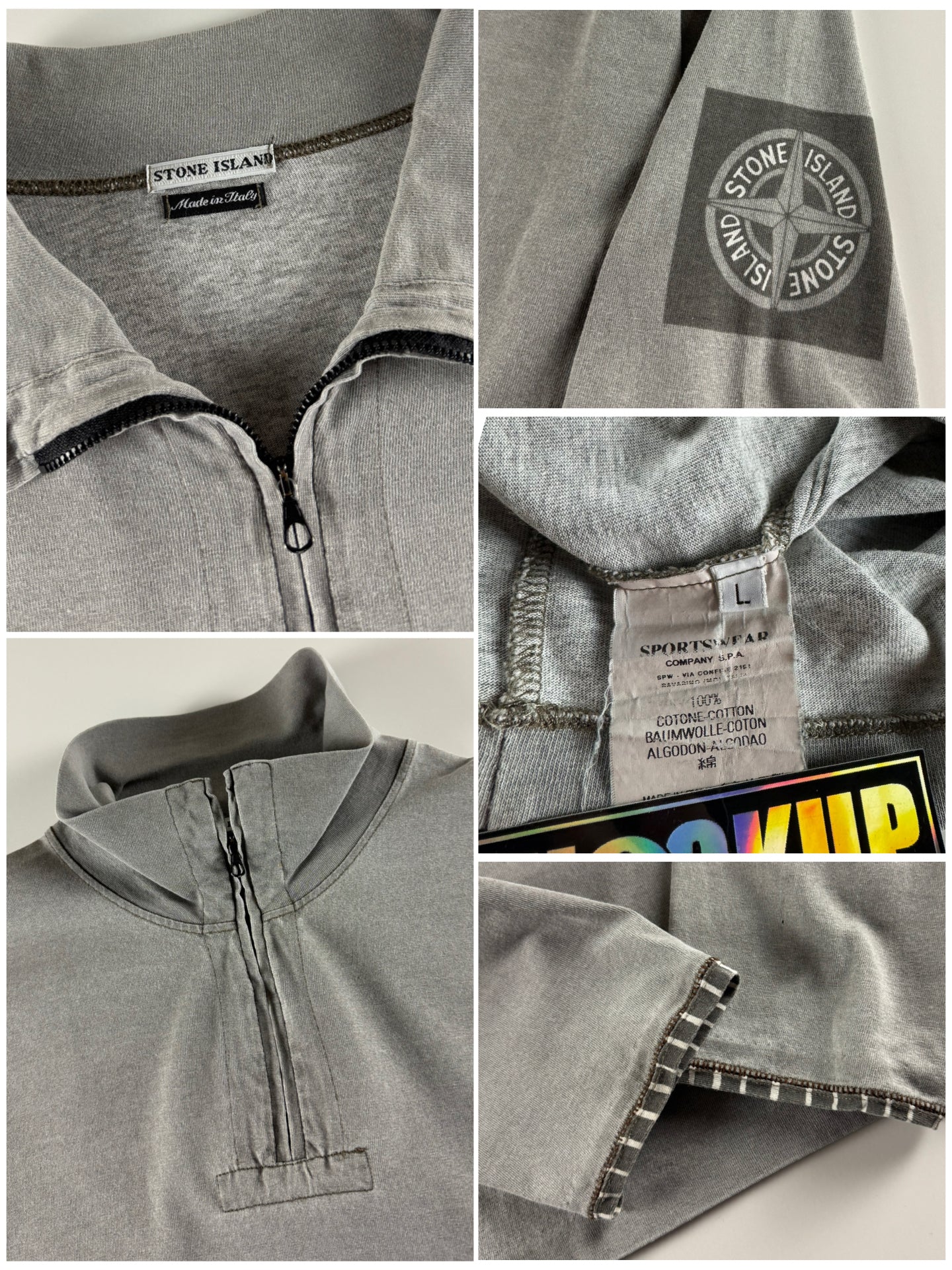 Stone Island SS 2003 Arm Compass Box Logo Pullover [L]