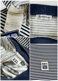 Boneville SS 1989 Navy Arctic Striped T-Shirt [XL]