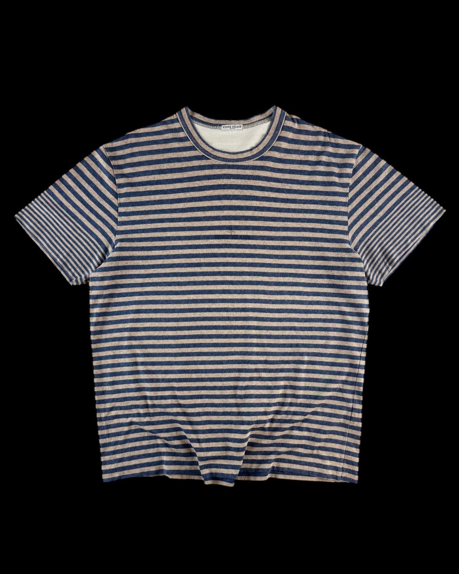 Stone Island SS 2007 Striped Compass Logo T-Shirt [L]
