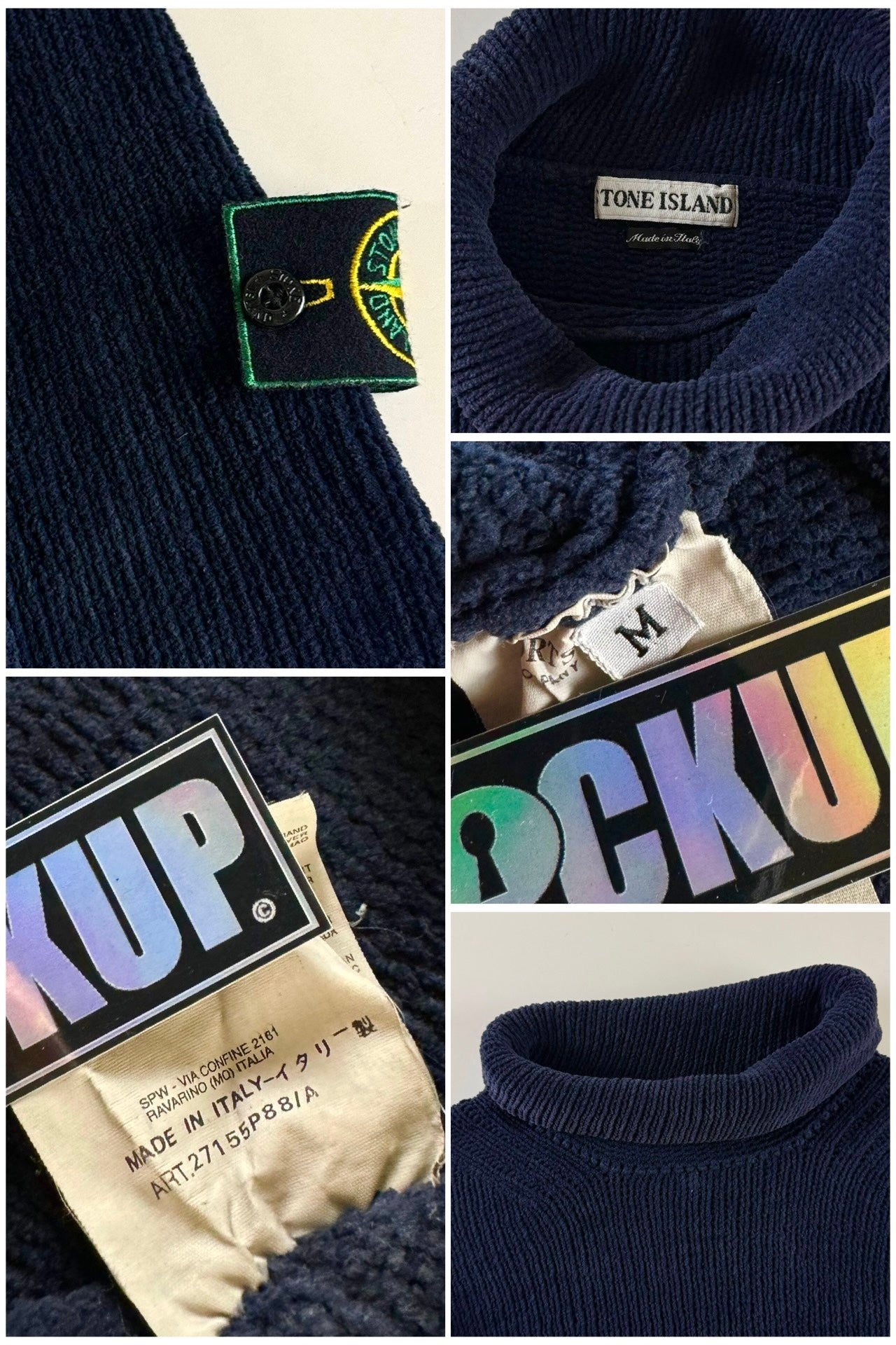 Stone Island 1997 Roll Neck Knitted Sweater [M]
