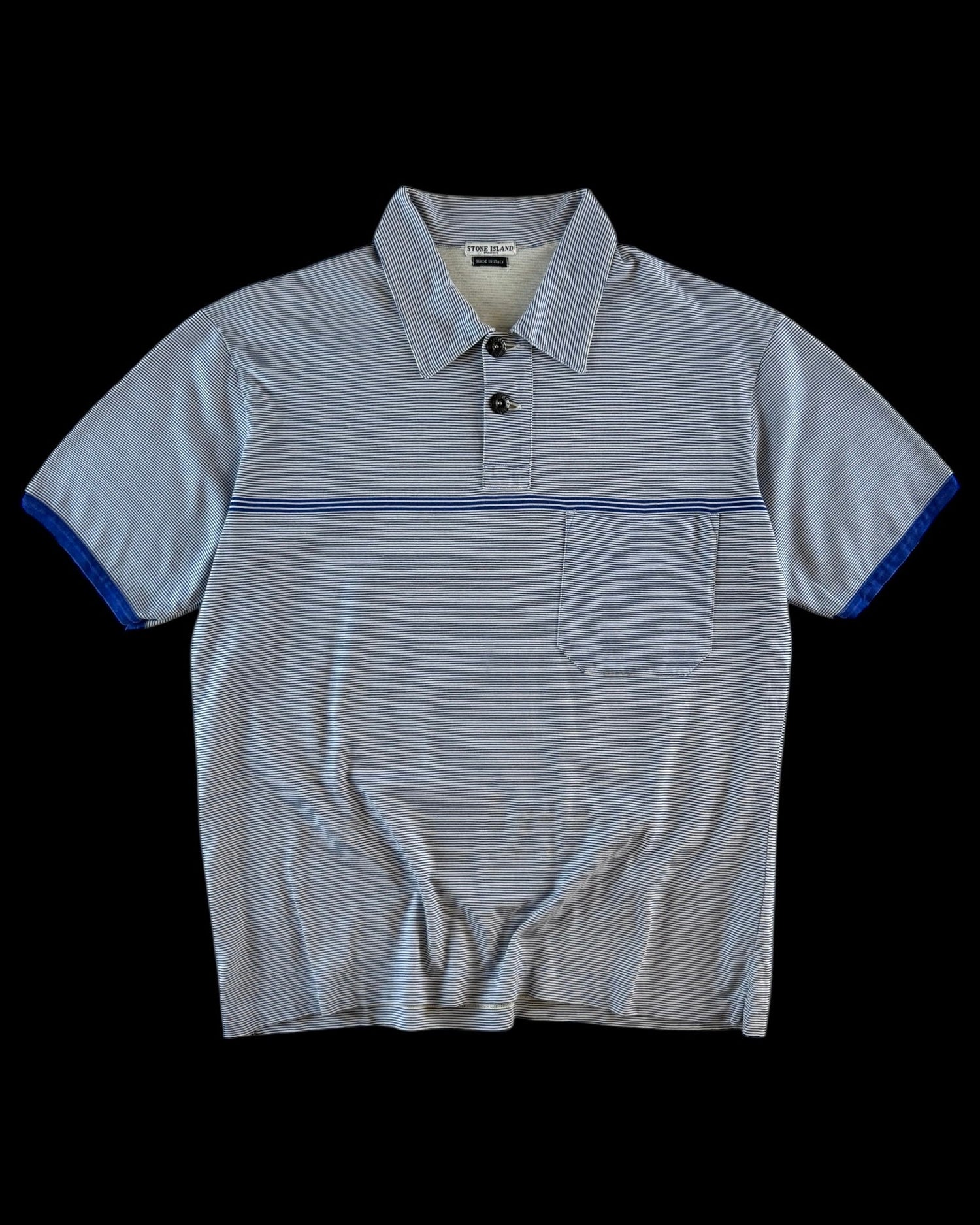 Stone Island SS 2004 Striped Polo Shirt [M]