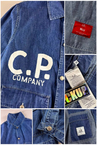 C.P. Company SS 2024 BLU Hand Painted Denim Chore Jacket [L]