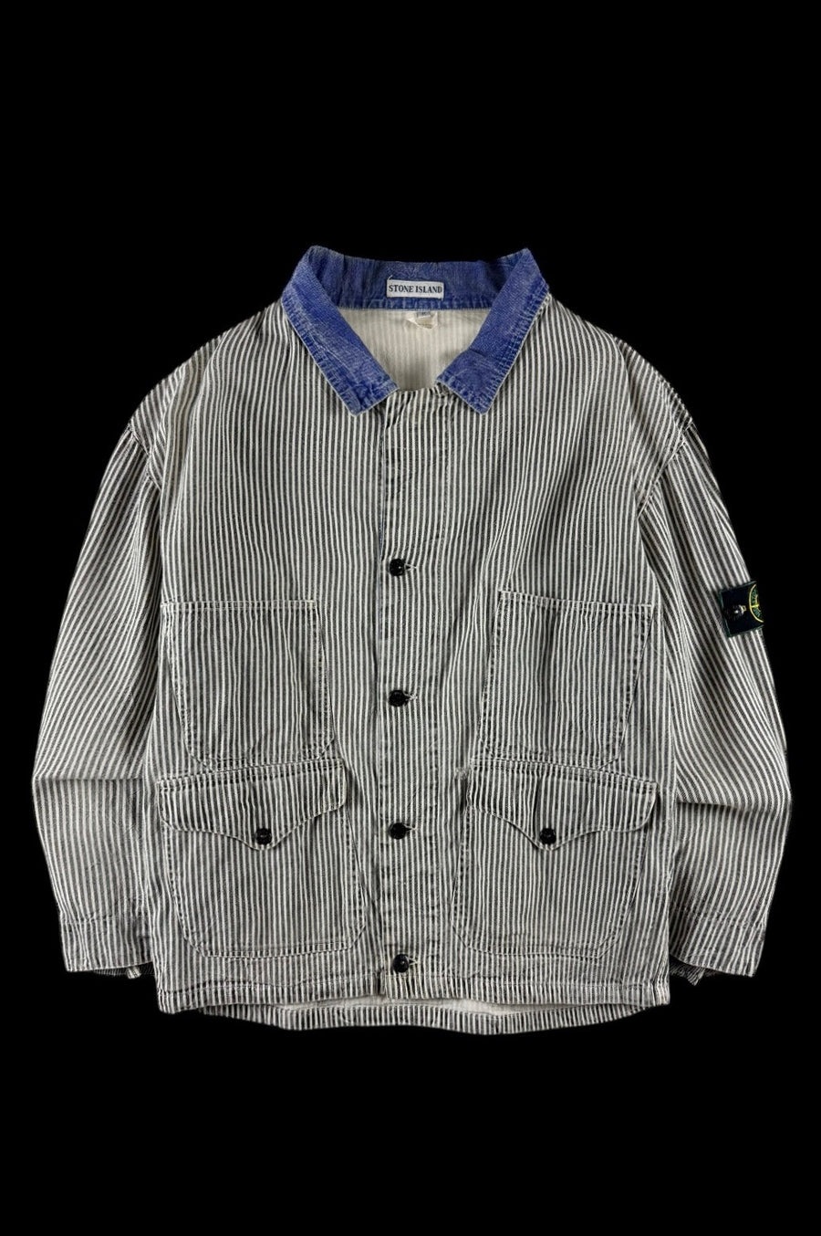 Stone Island SS 1986 Pigment Dyed Striped Carpenter Jacket [M]