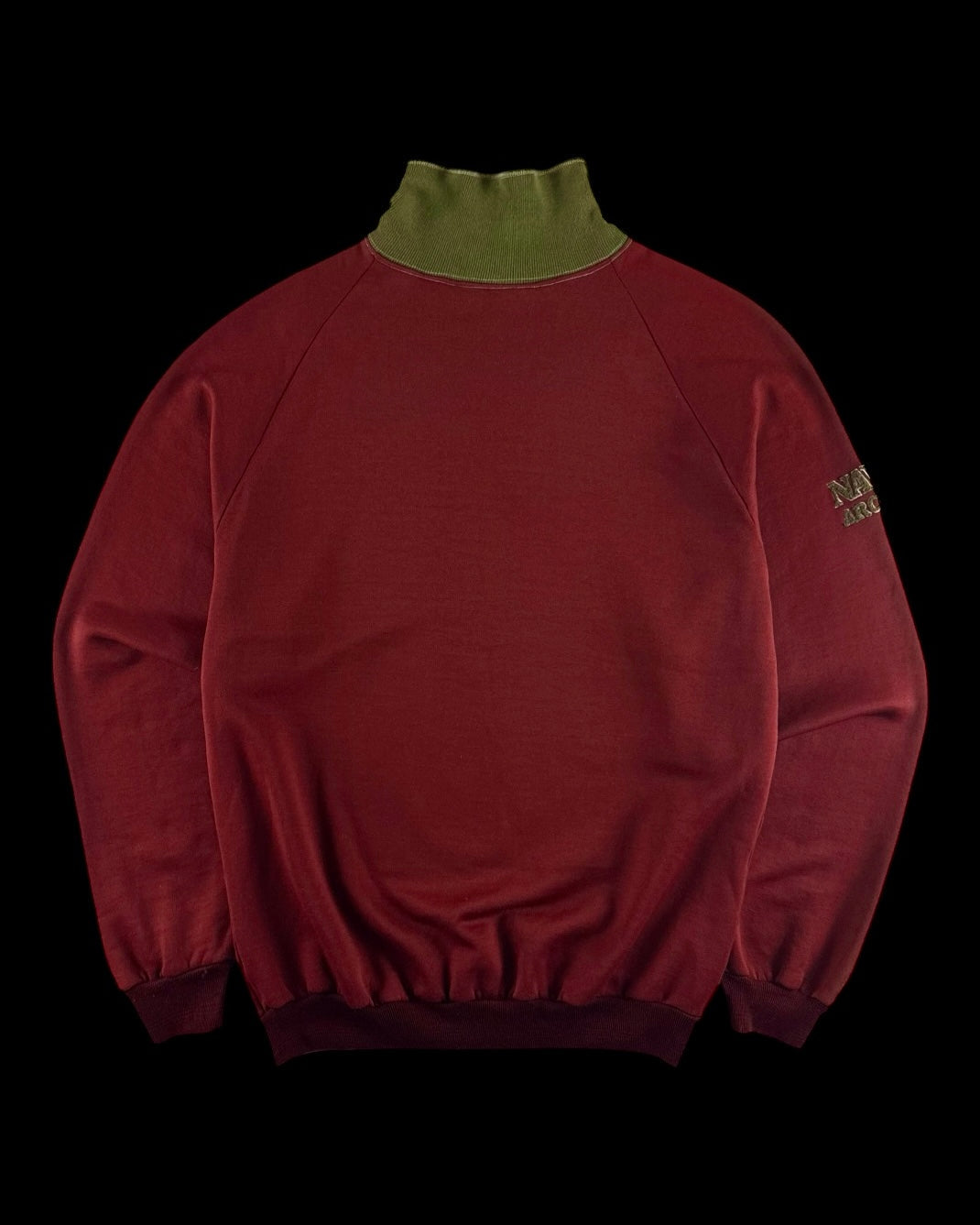 Boneville 1980’s Navy Arctic Mock Neck Fleece Lined Sweater [XL]