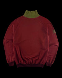 Boneville 1980’s Navy Arctic Mock Neck Fleece Lined Sweater [XL]
