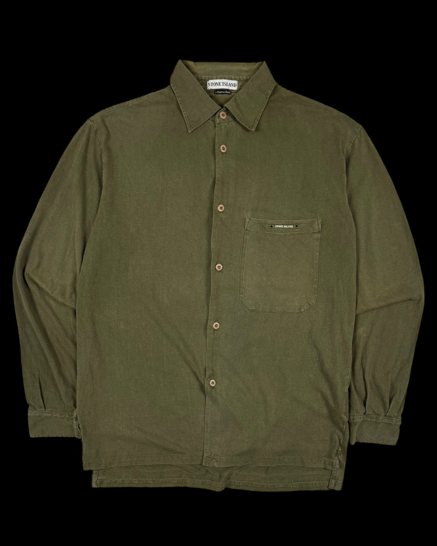 Stone Island SS 1998 Spellout Casual Shirt [L]