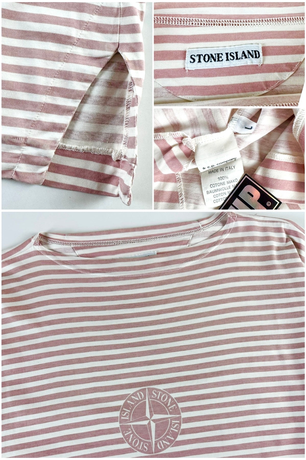Stone Island 1980s Compass Logo T-Shirt [L]