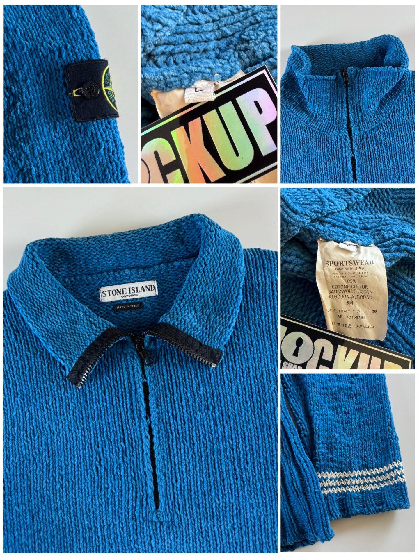 Stone Island AW 2005 1/4 Zip Knitted Sweater [S]