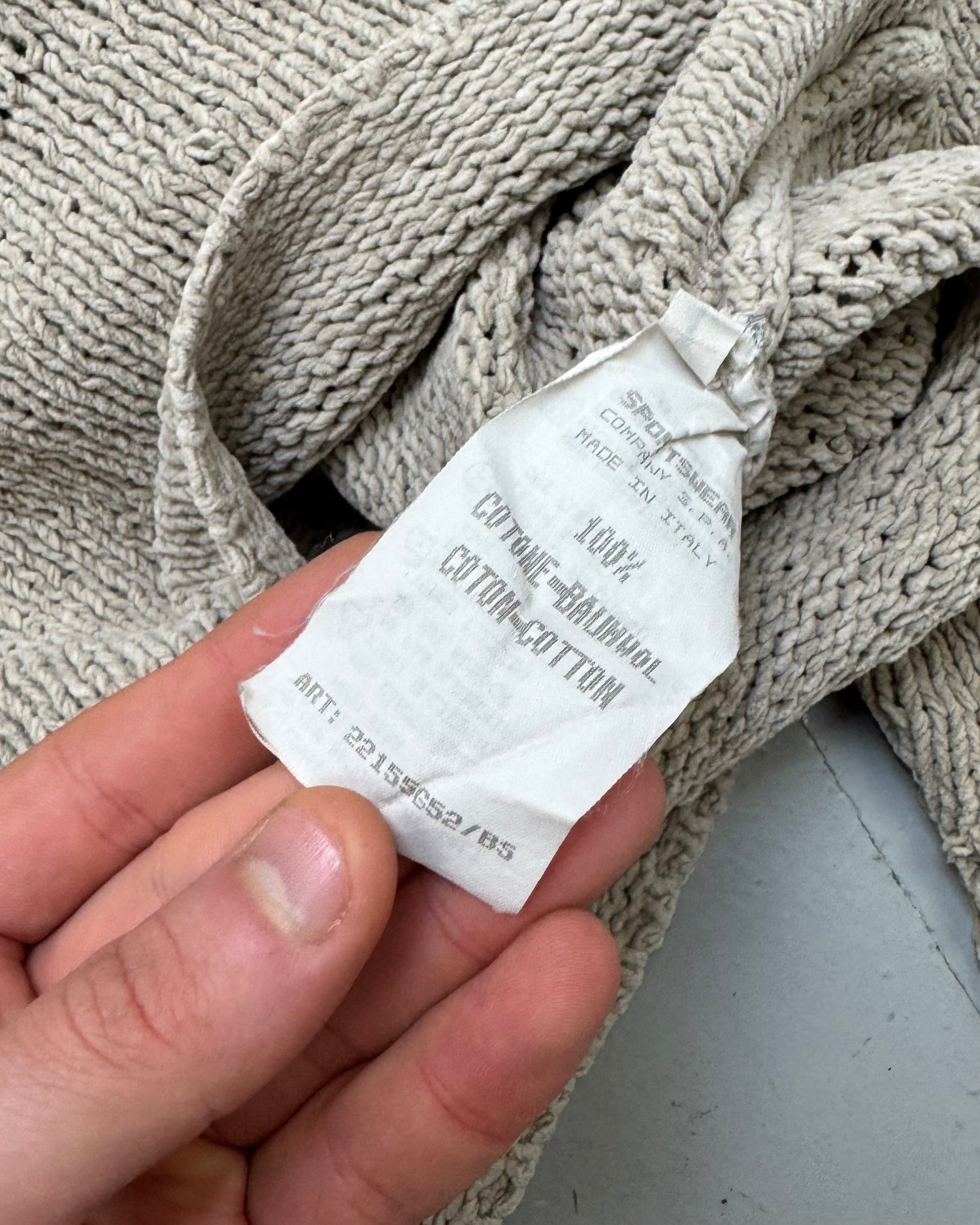 Stone Island AW 1995 Chenille Knitted Sweater [L]
