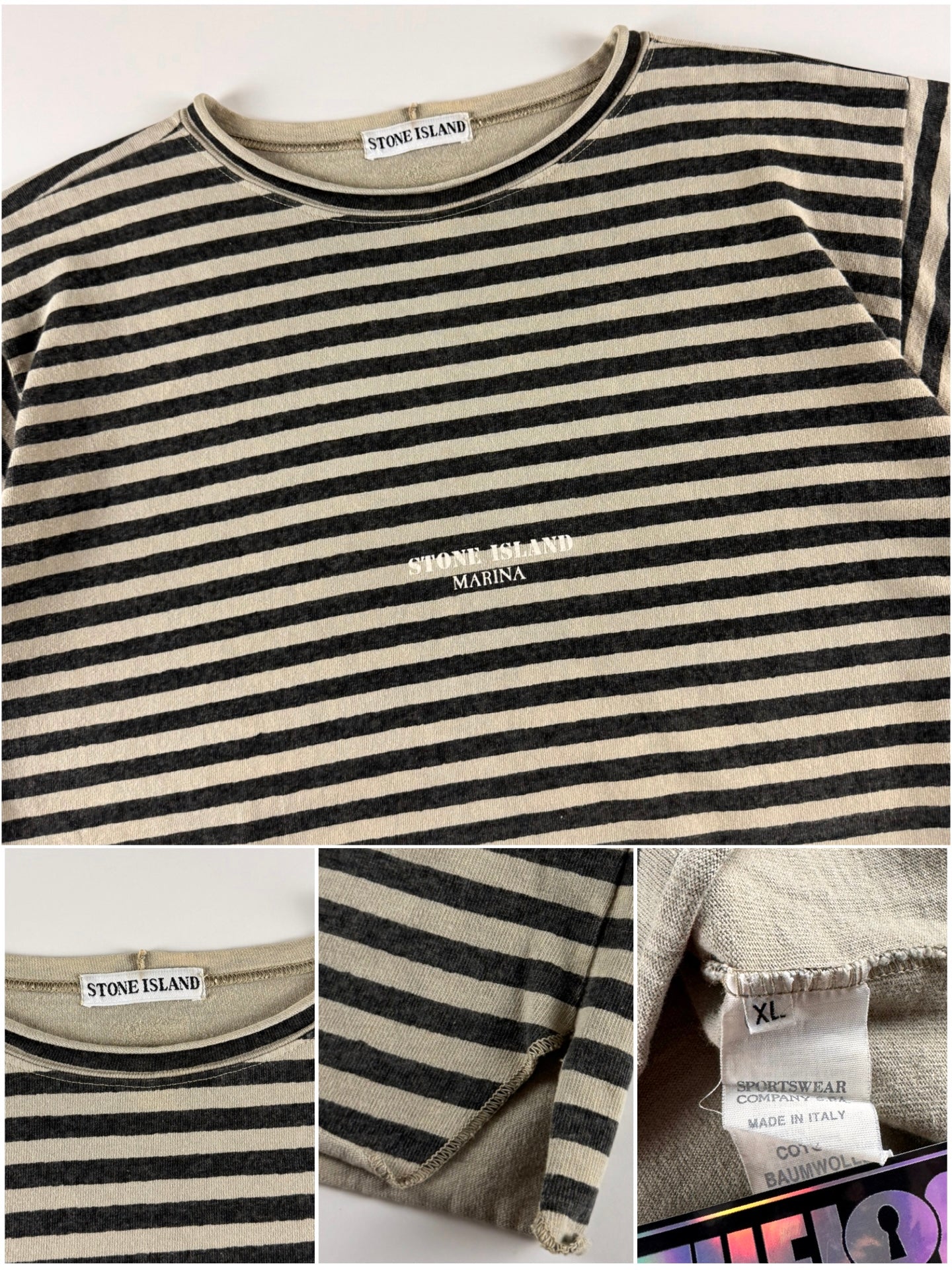 Stone Island SS 1992 Striped Marina T-Shirt [L]