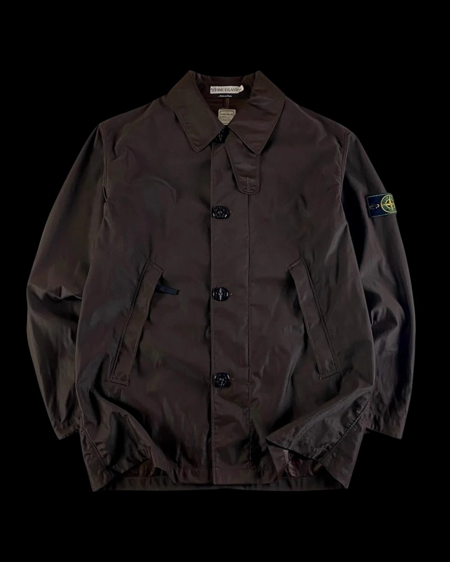 Stone Island 1997 Nylon Windbreaker Trench Jacket [XL]