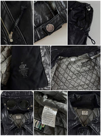 C.P. Company AW 2004 30th Anniversary Lambskin Leather Millie Miglia Goggle Jacket [XL]