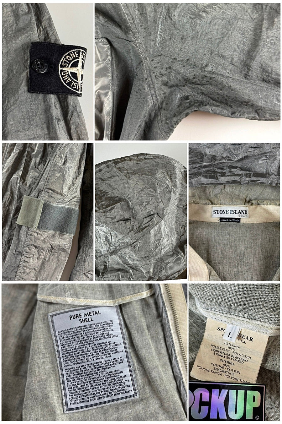 Stone Island SS 2001 Pure Metal Shell Jacket [L]