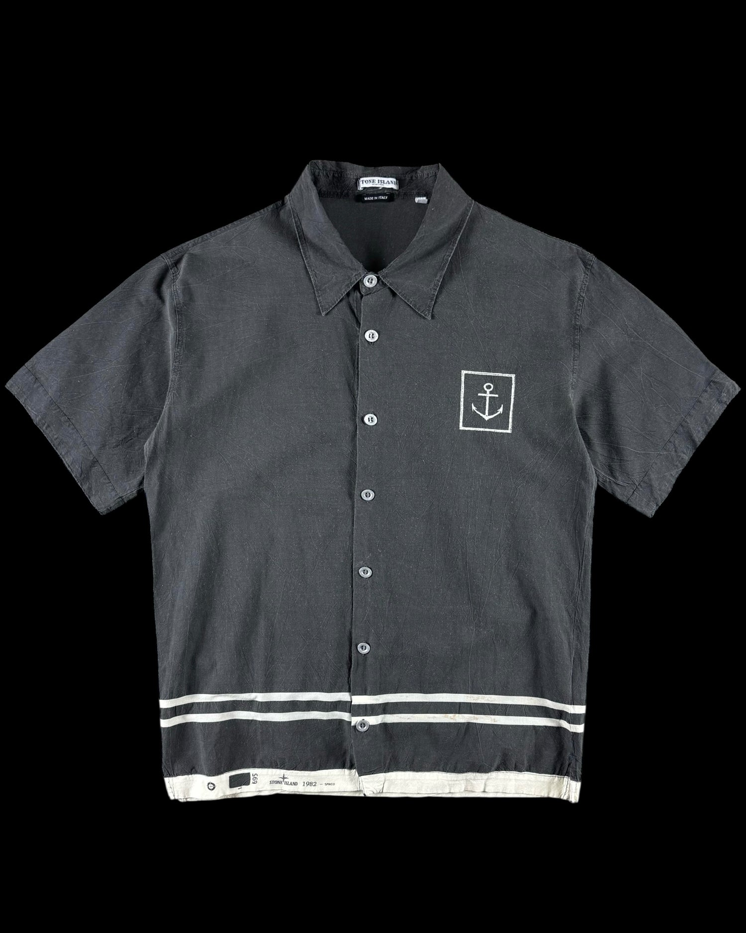 Stone Island 2000’s Button Up Anchor Logo Shirt [S]