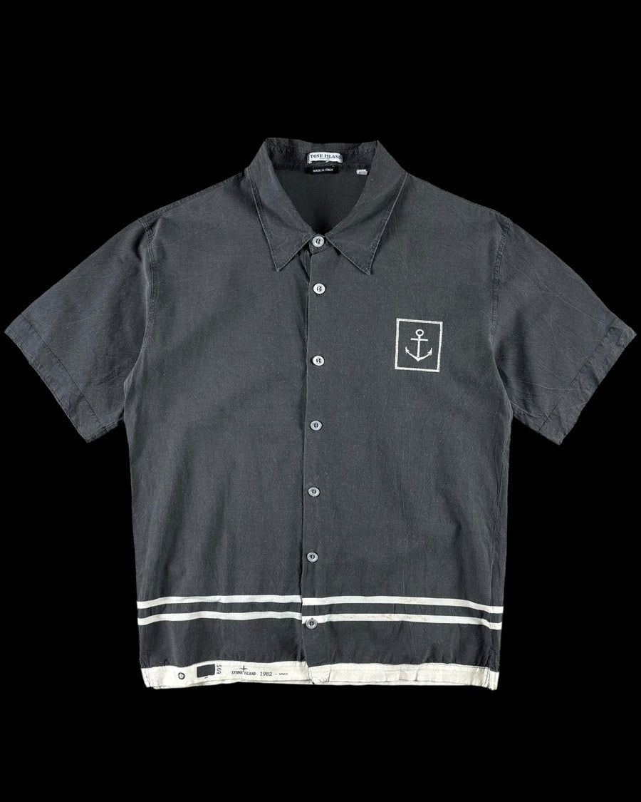 Stone Island 2000’s Button Up Anchor Logo Shirt [S]