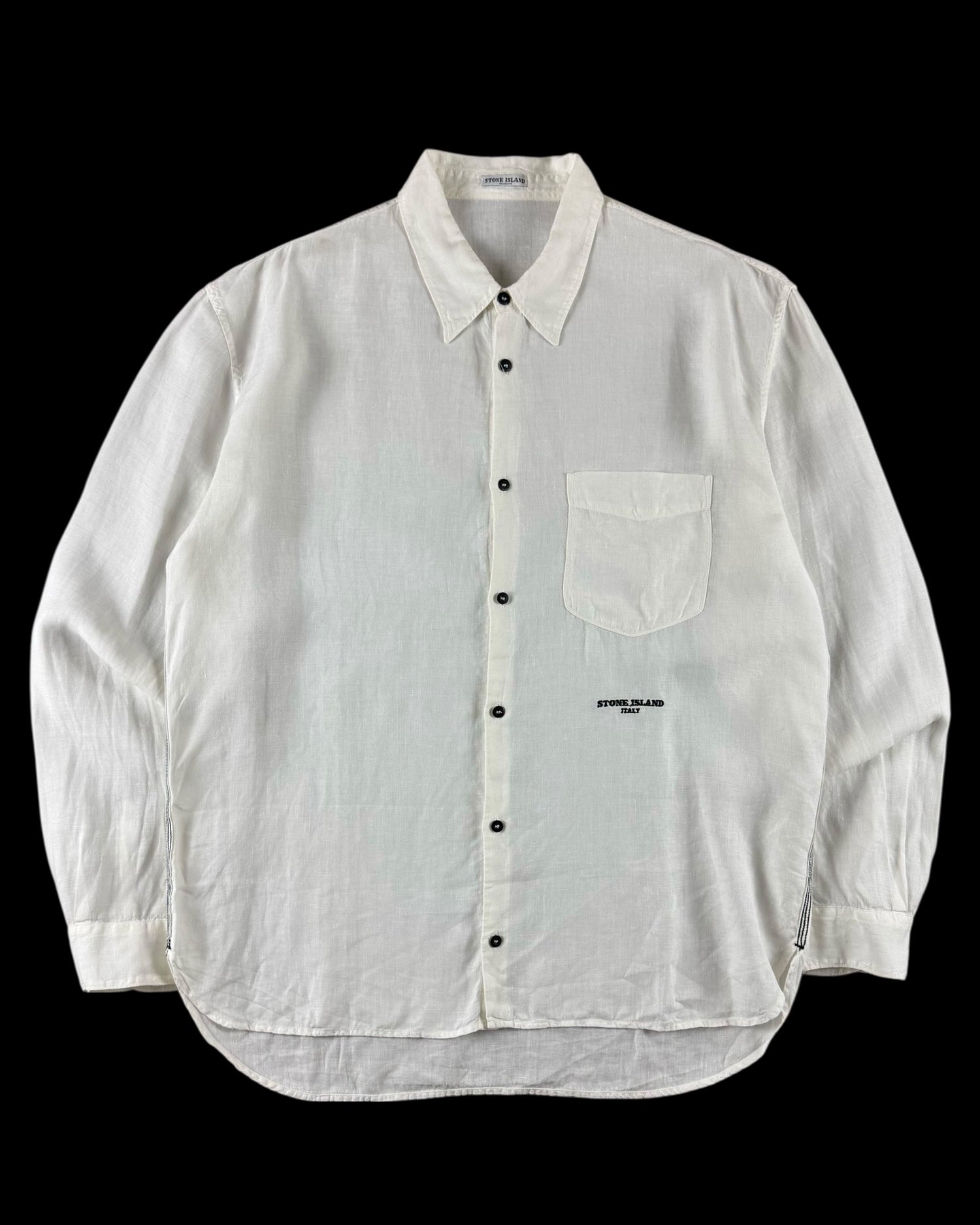 Stone Island 2000’s Button Up Italy Logo Shirt [XXL]