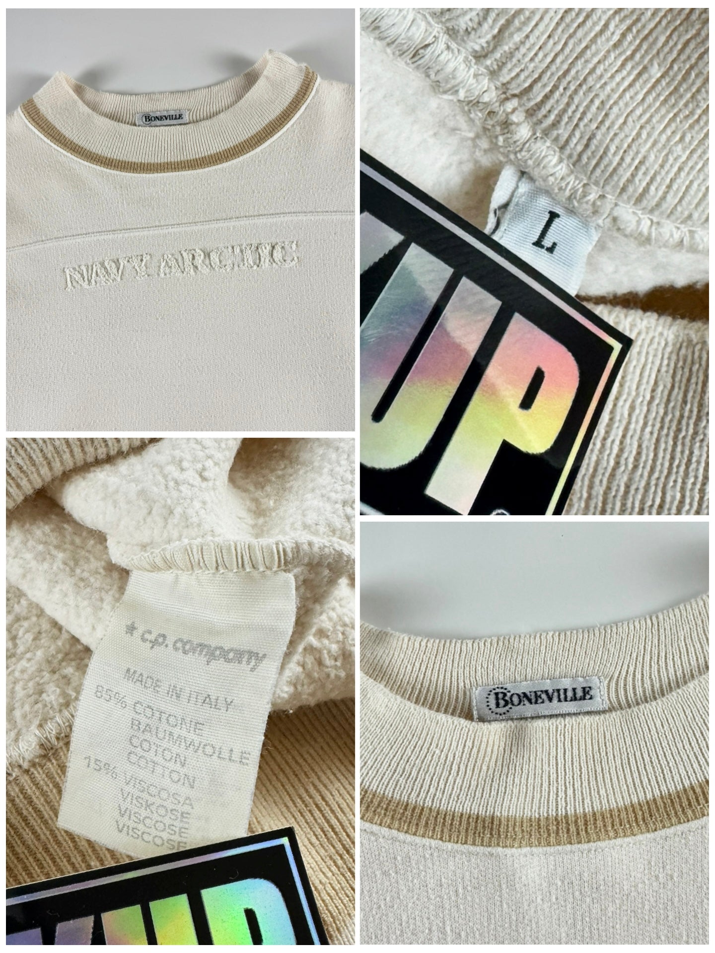 Boneville 1980’s Navy Arctic Chenille Logo Sweatshirt [L]