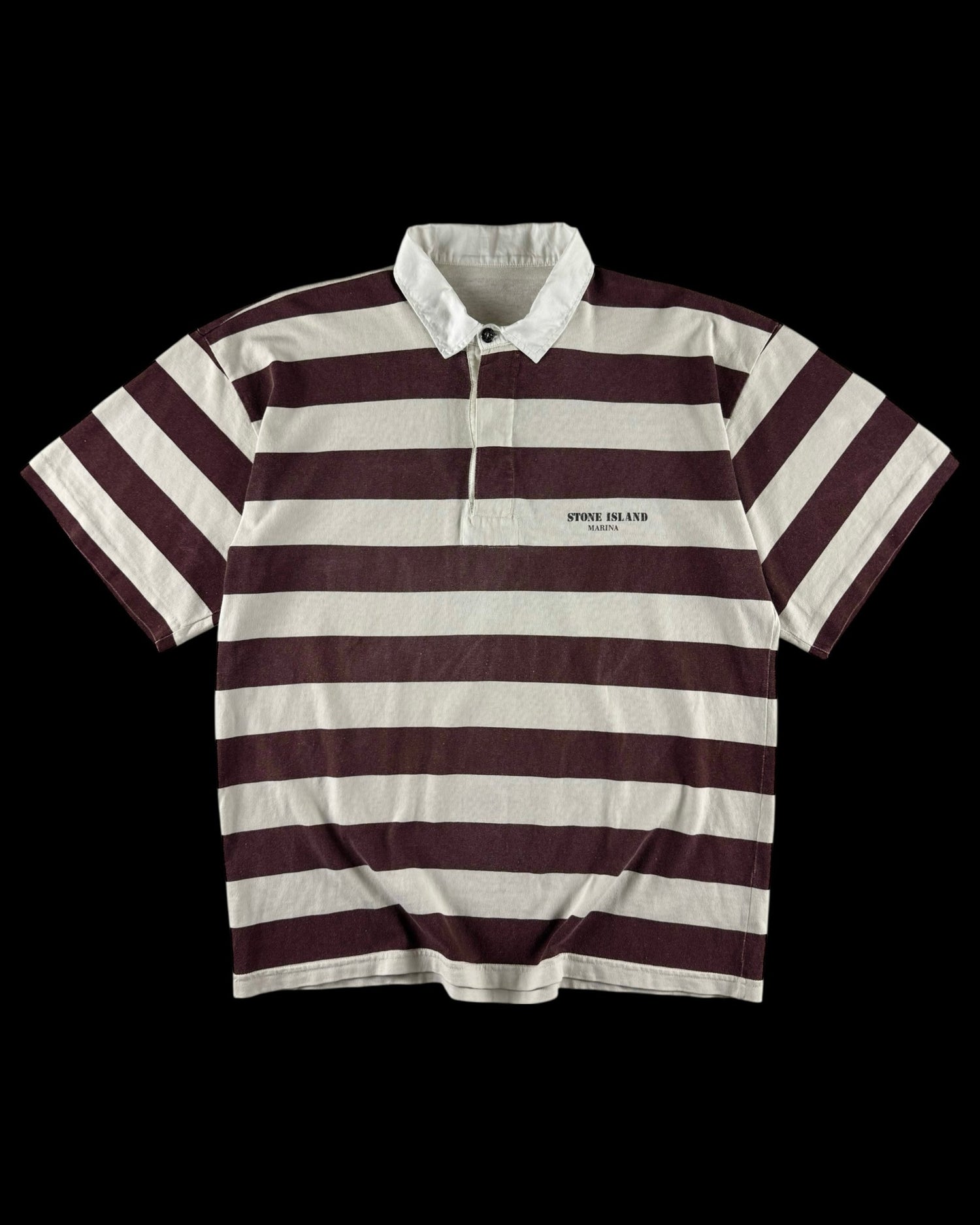 Stone Island 1980’s Striped Marina Rugby Polo [L]
