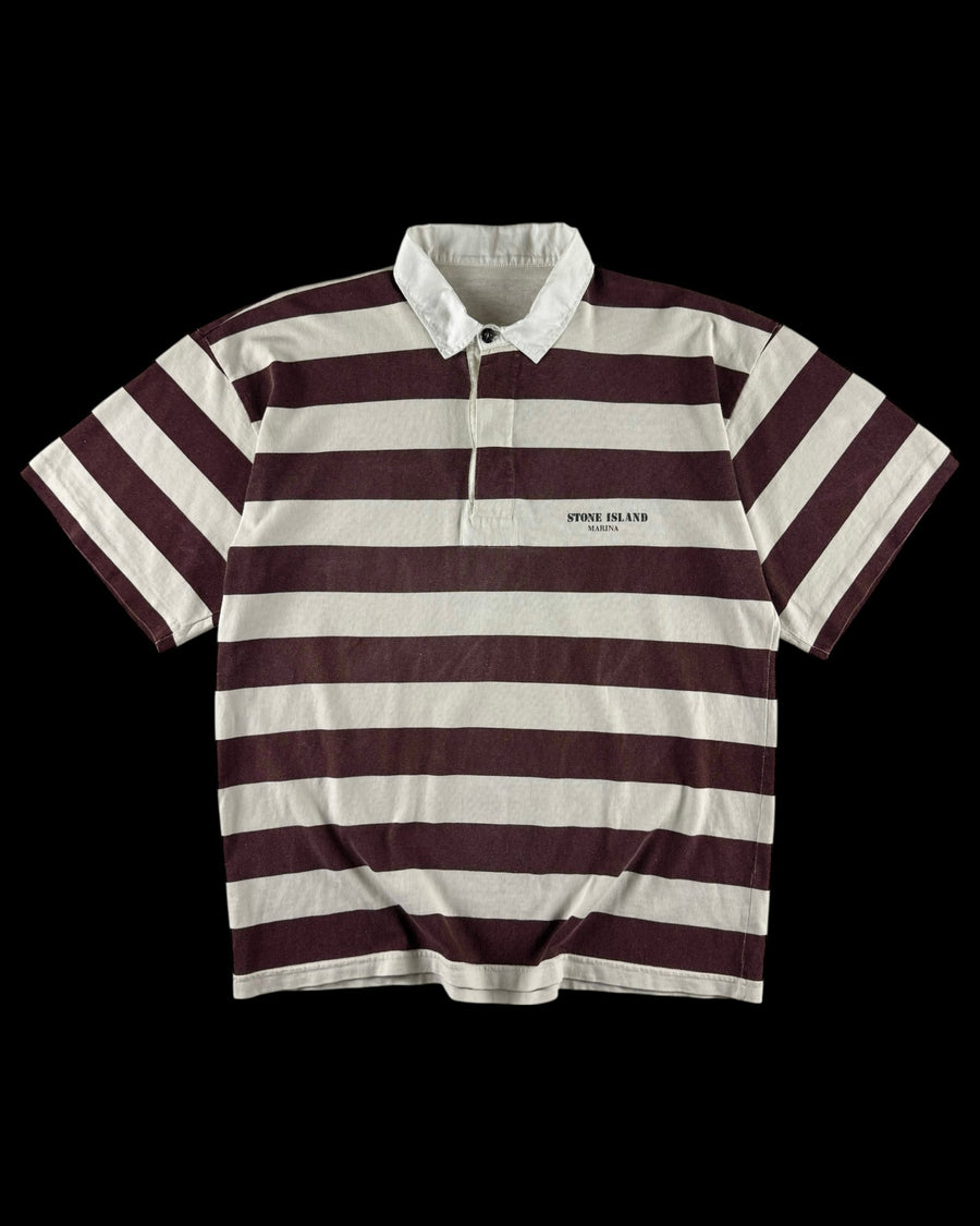Stone Island 1980’s Striped Marina Rugby Polo [L]