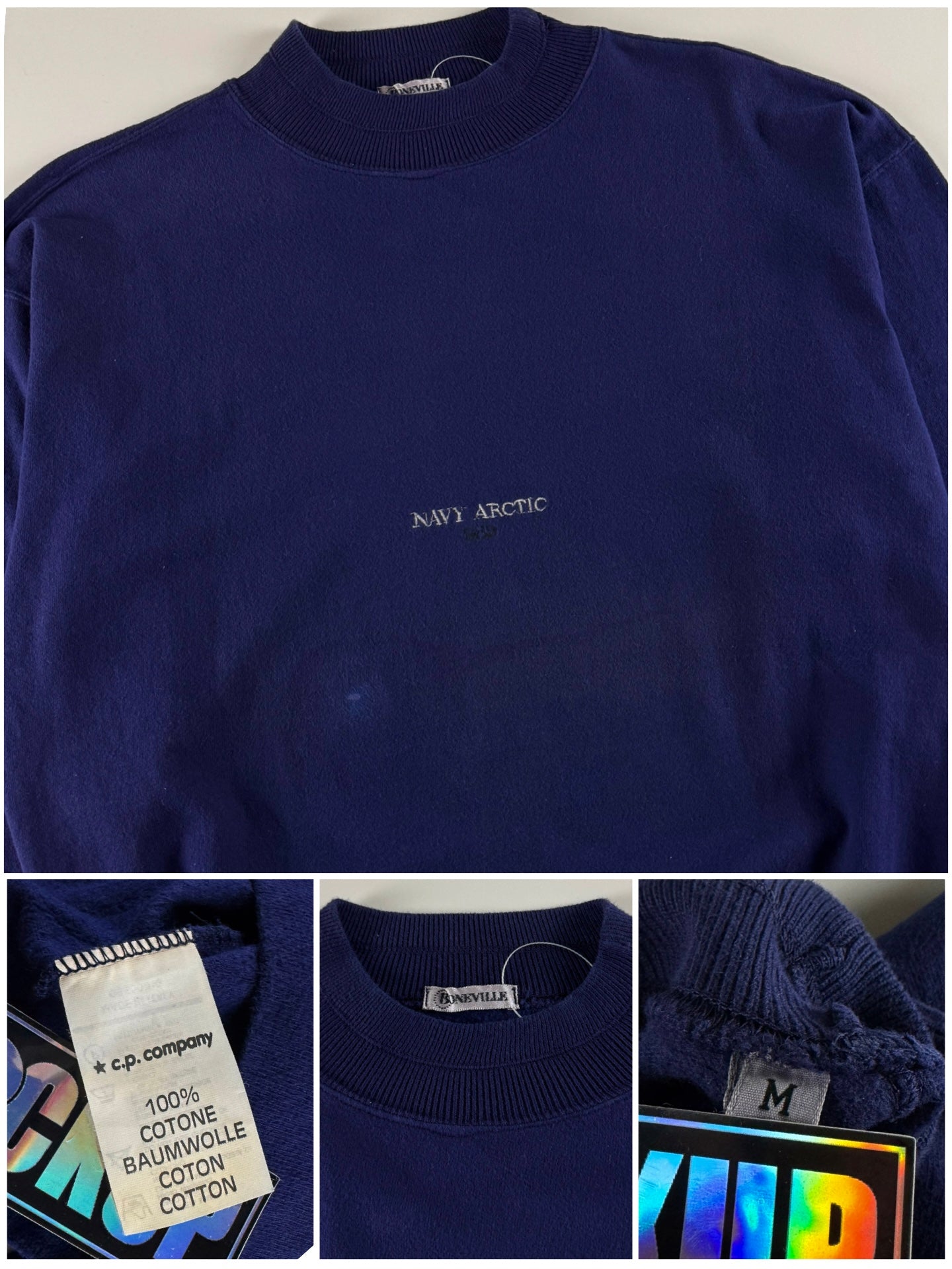 Boneville SS 1989 Navy Arctic Mock Neck Sweatshirt [M]