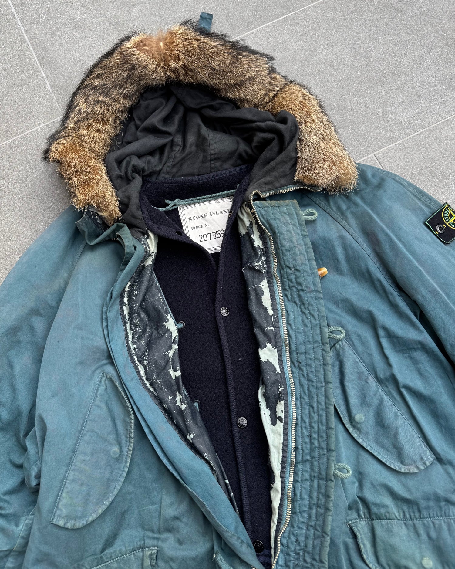 Fur Hood Raso Gommato Jacket