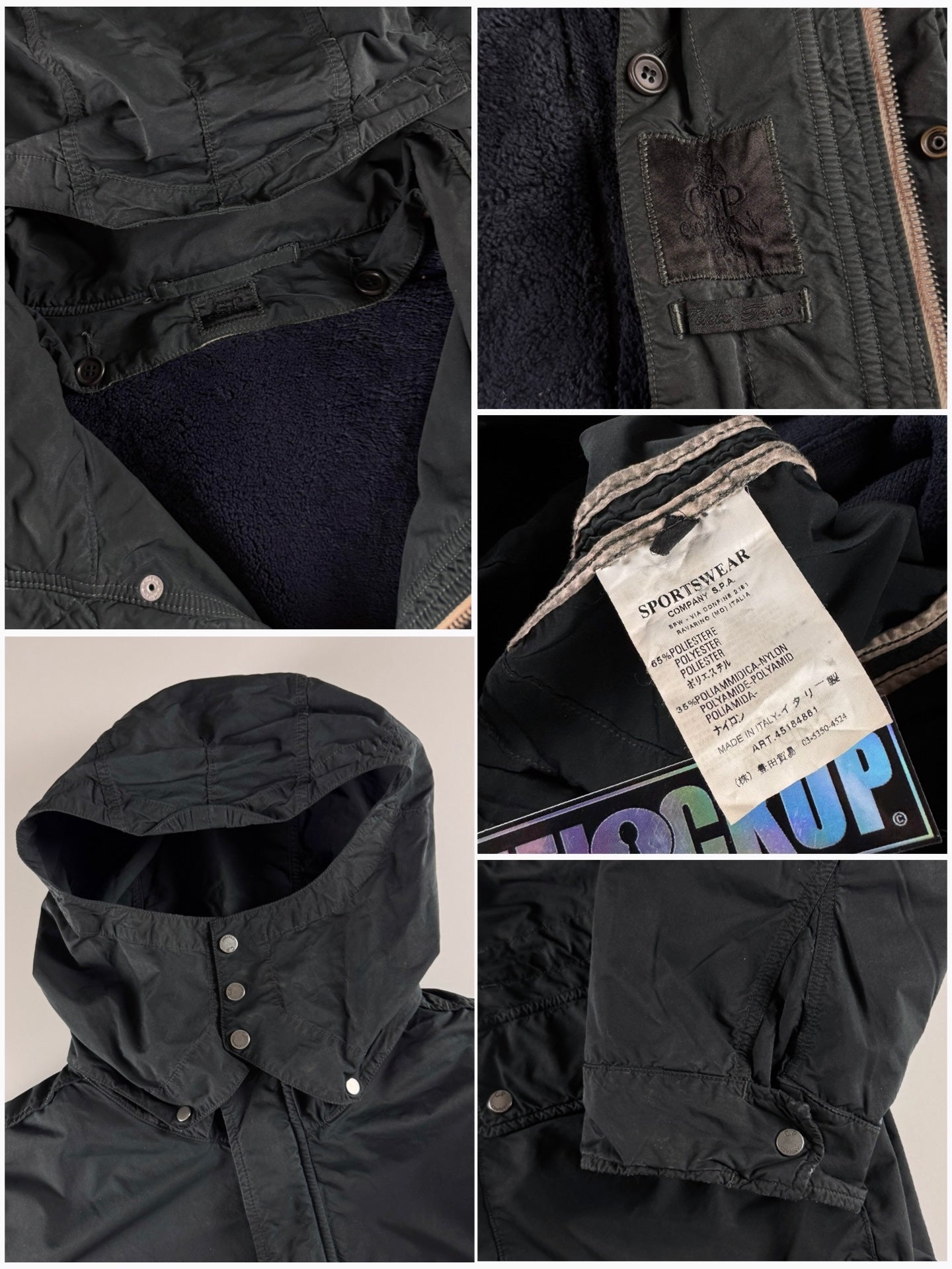 C.P. Company AW 2006 Fleece Lined Hooded Multipocket Jacket [XL]