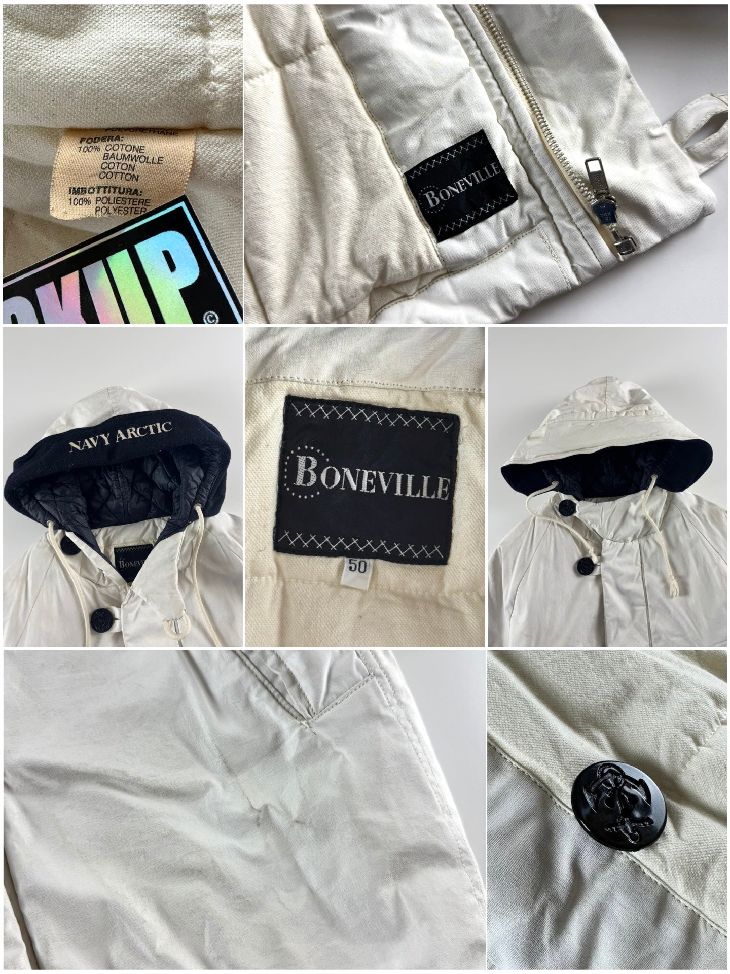 Boneville AW 1989 Navy Arctic Hooded Deck Jacket [L]