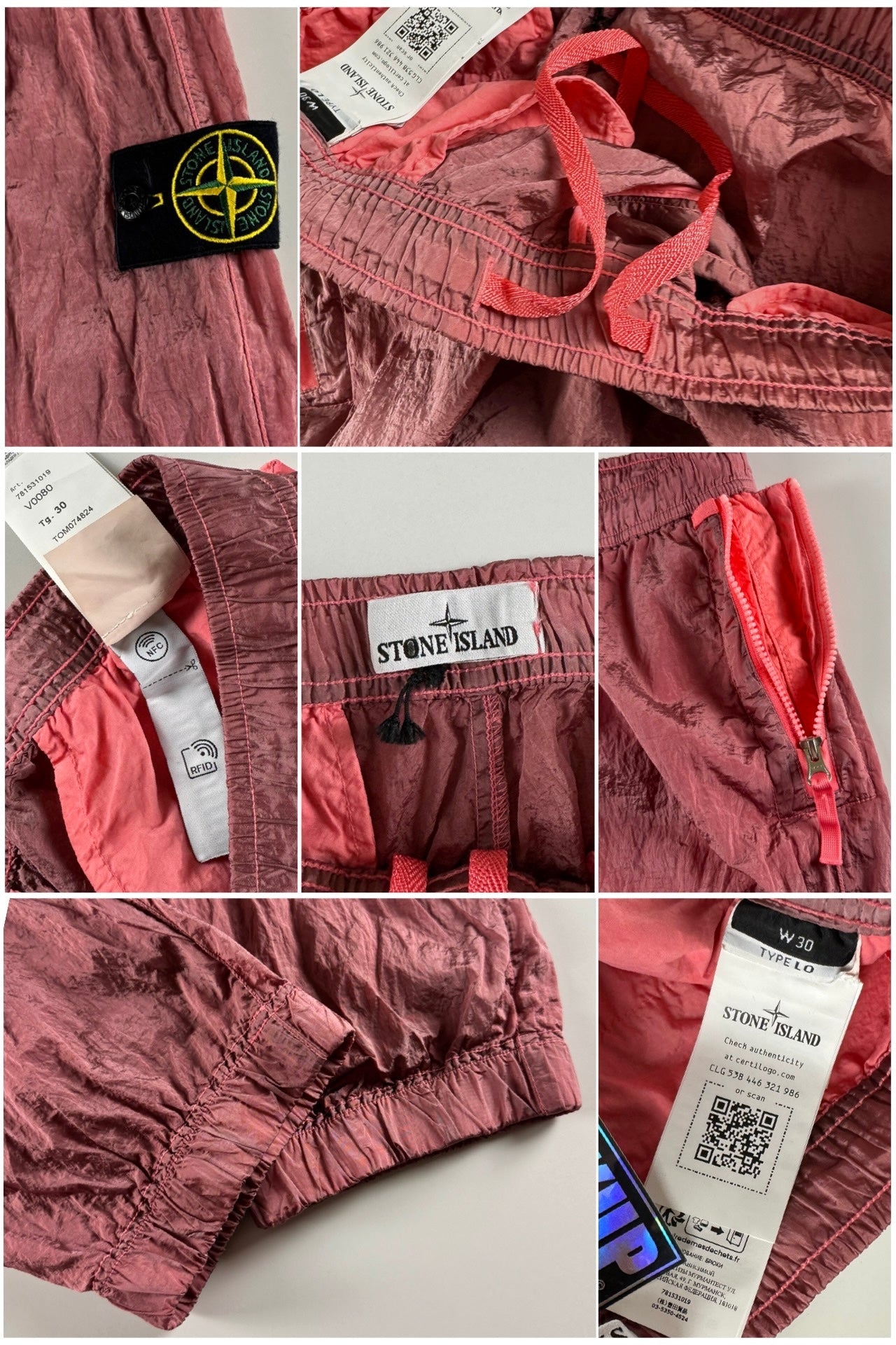 Stone Island SS 2023 Nylon Metal Track Pants [W30]