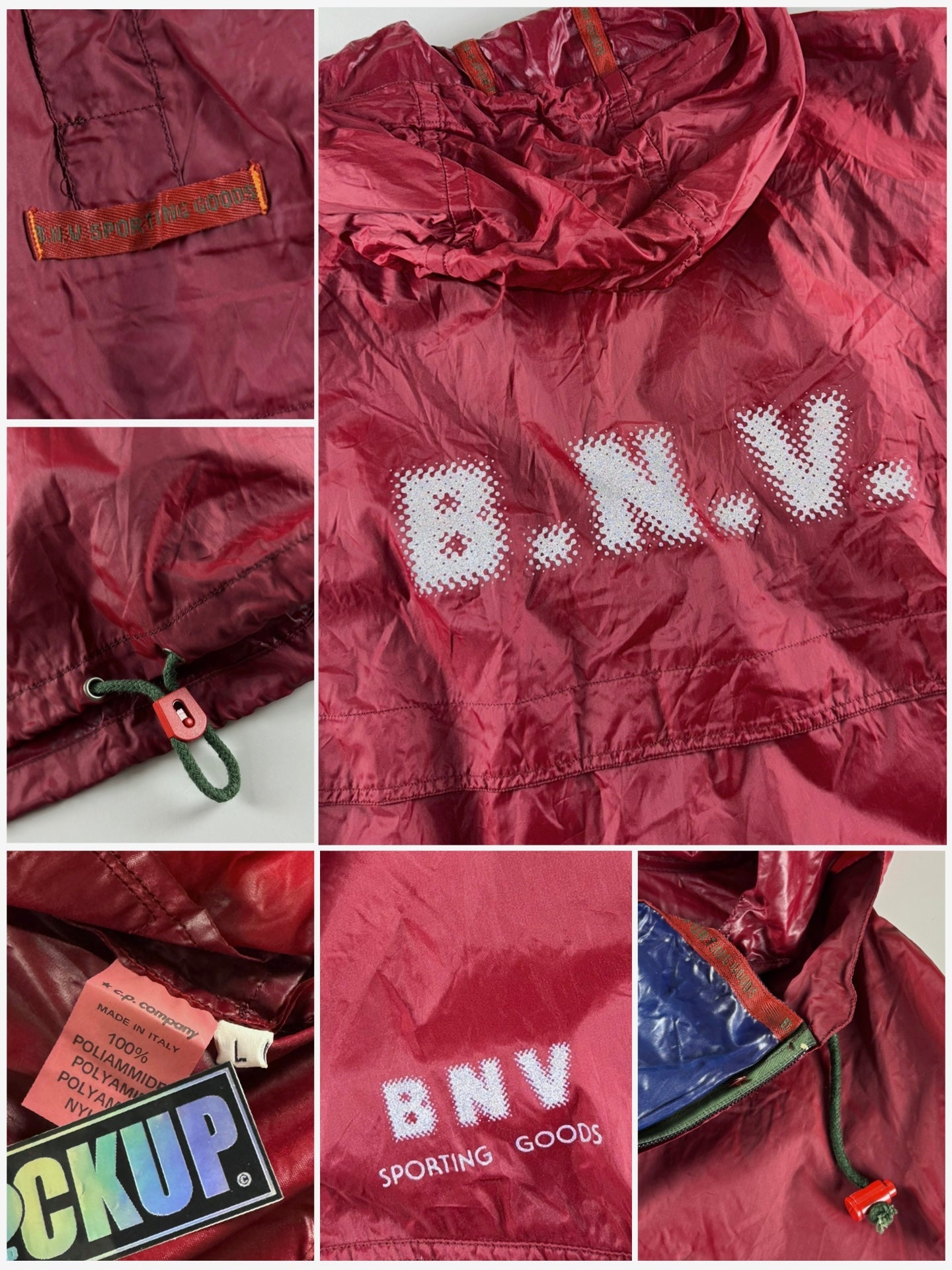 Boneville 1980’s Reflective Logo Pullover Nylon Smock Jacket