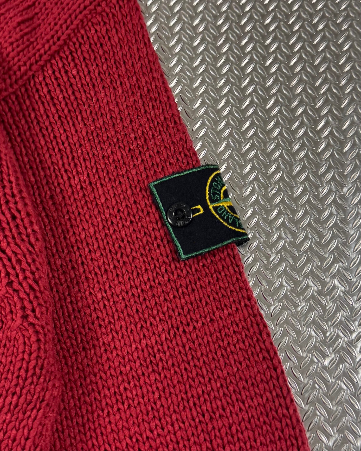 Stone Island 1990’s Knitted V-Neck Sweater [L]