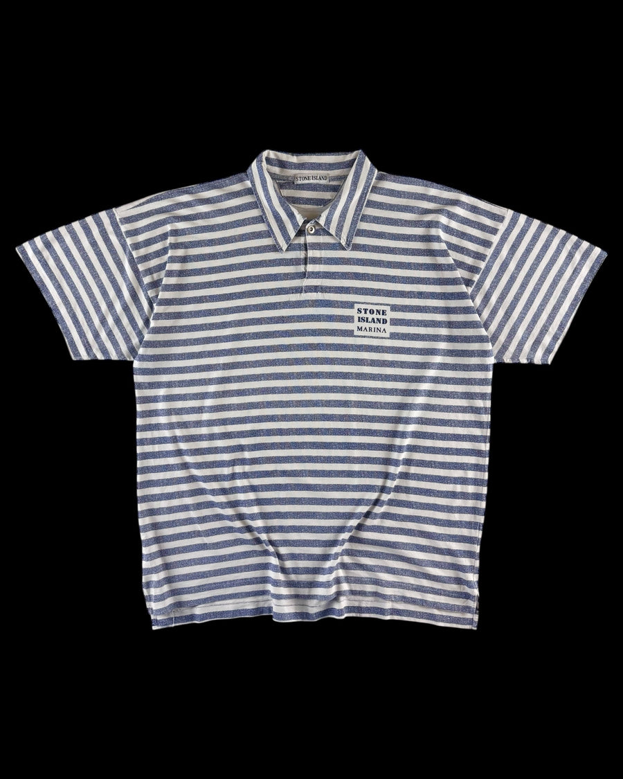 Stone Island SS 1988 Marina Box Logo Striped Polo [XXL]