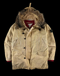 Stone Island AW 1990 Fur Hooded Camouflage Ice Jacket [XL]