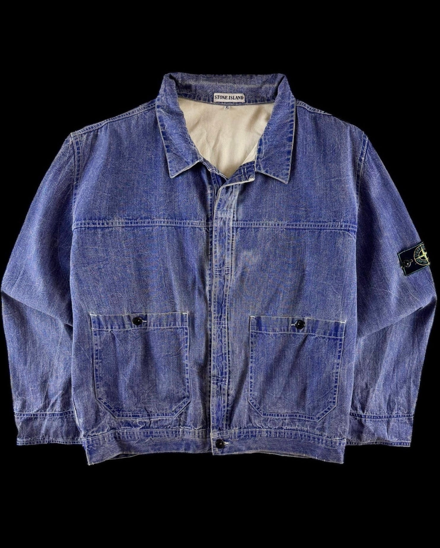 Stone Island 1980’s Denim Pigment Dyed Carpenter Jacket [XL]