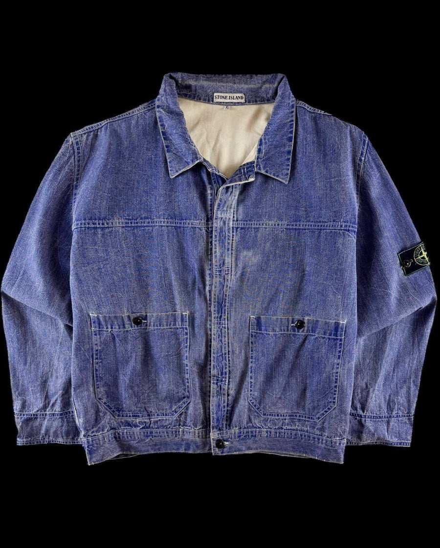Stone Island 1980’s Denim Pigment Dyed Carpenter Jacket [XL]