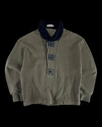 Stone Island 1980’s Ribbed Fleece Lined Pullover [XL]