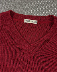 Stone Island 1990’s Knitted V-Neck Sweater [L]
