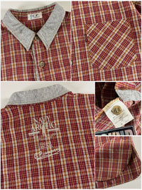 C.P. Company 1980’s Navy Arctic Plaid Short Sleeve Shirt [L]