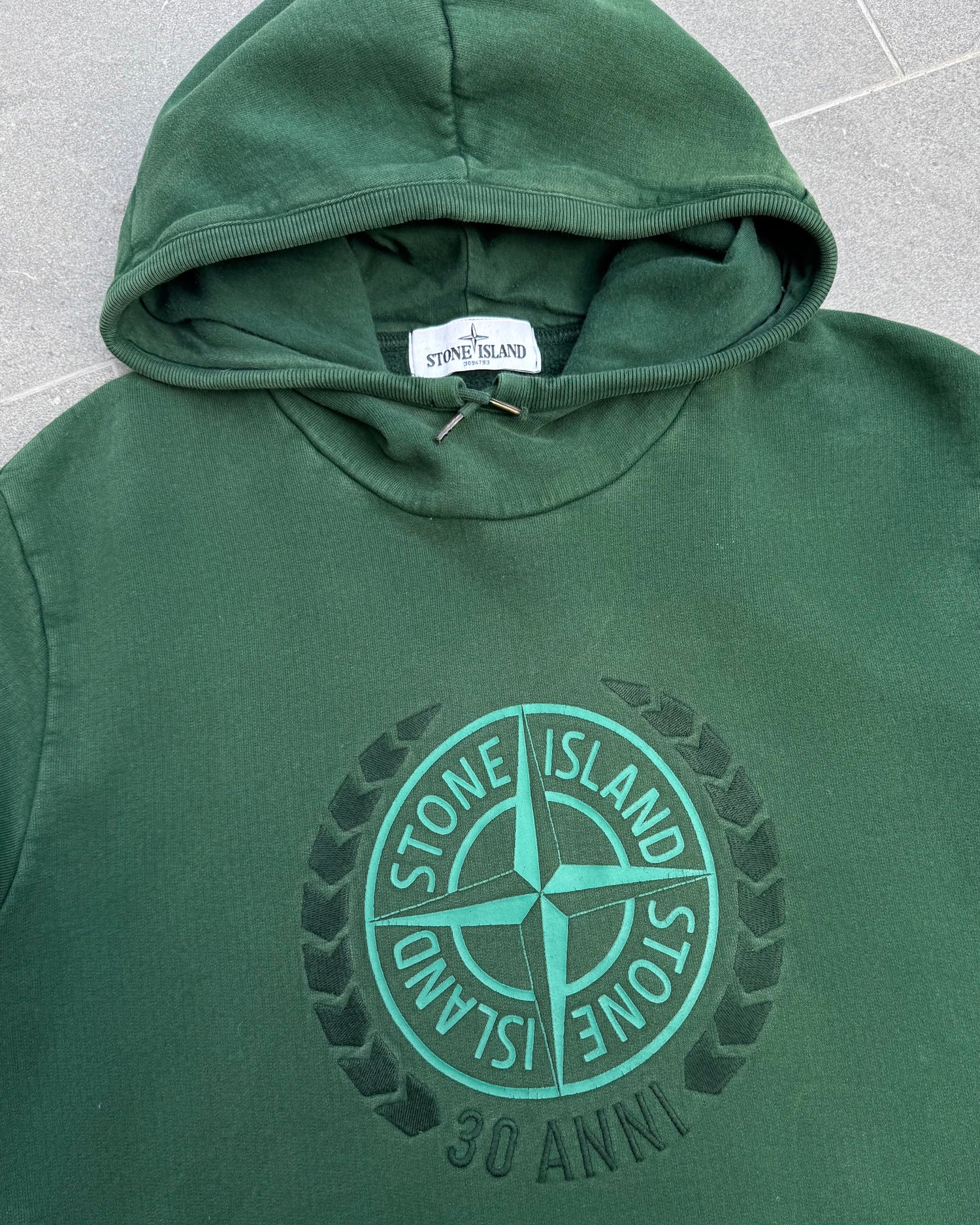 Stone Island 2012 30th Anni Compass Logo Hooded Sweatshirt [L]