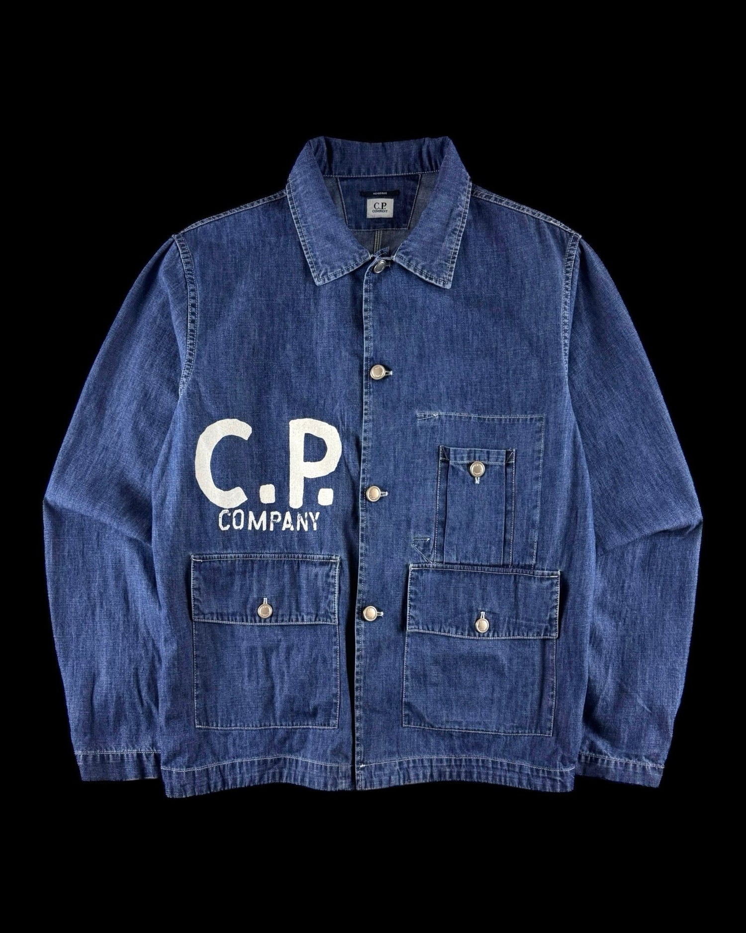 C.P. Company SS 2024 BLU Hand Painted Denim Chore Jacket [L]