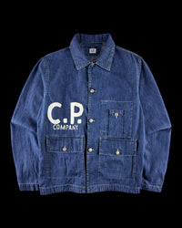 C.P. Company SS 2024 BLU Hand Painted Denim Chore Jacket [L]