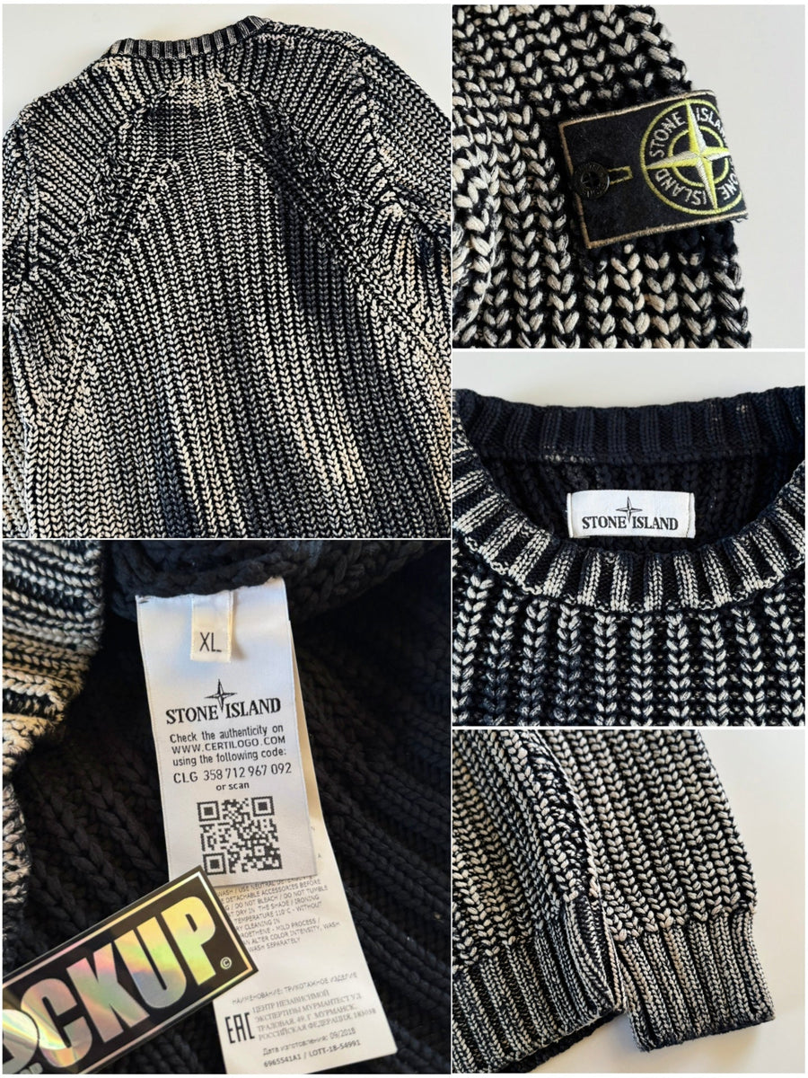 Stone Island AW 2018 Corrosion Heavy Cable Knitted Sweater [XL]