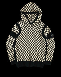 Stone Island AW 2010 Checkered Hooded Knitted Pullover [M]