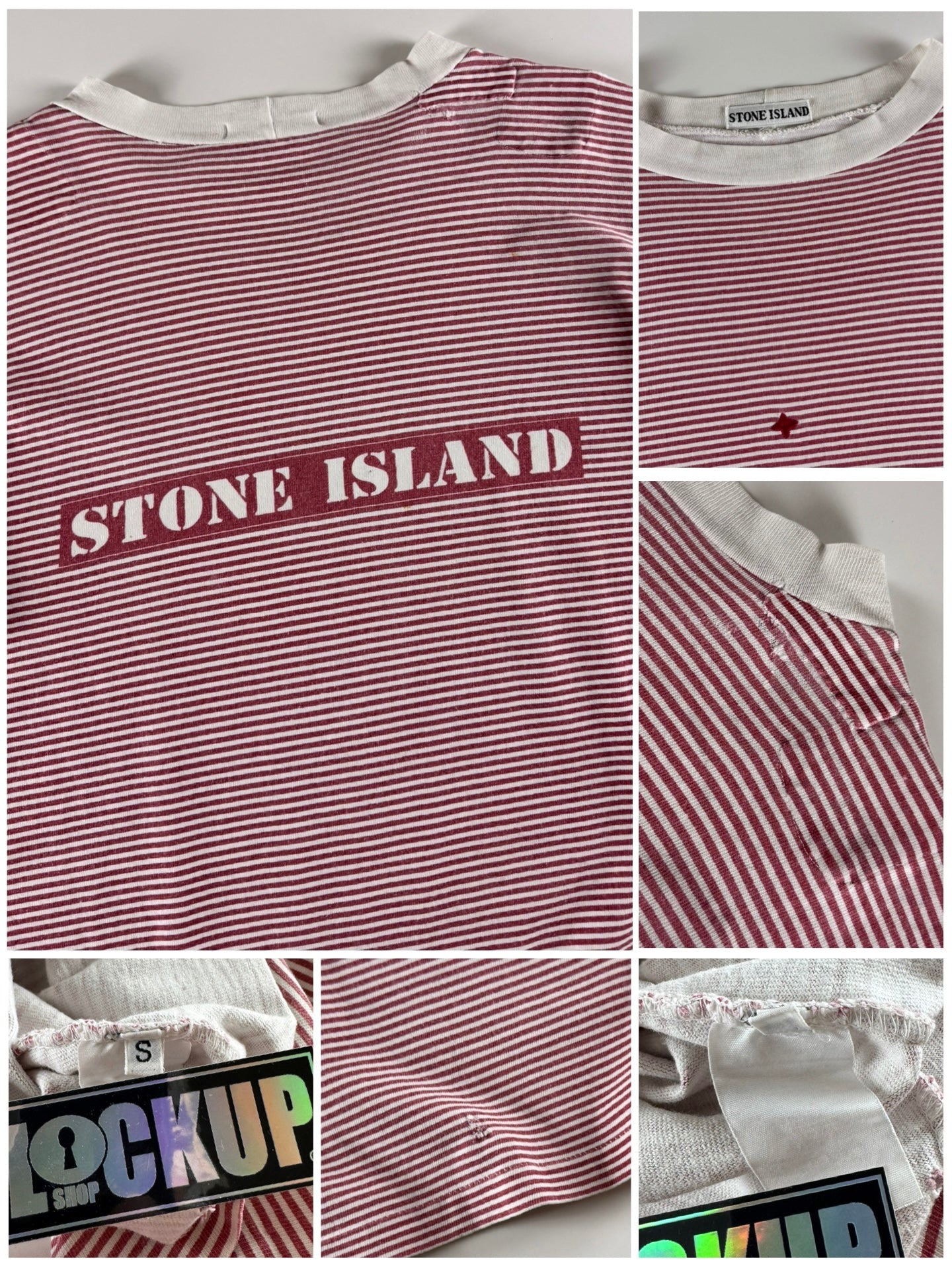 Stone Island 1980’s Compass Logo Striped T-Shirt [S]