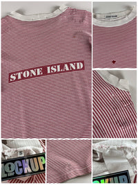 Stone Island 1980’s Compass Logo Striped T-Shirt [S]