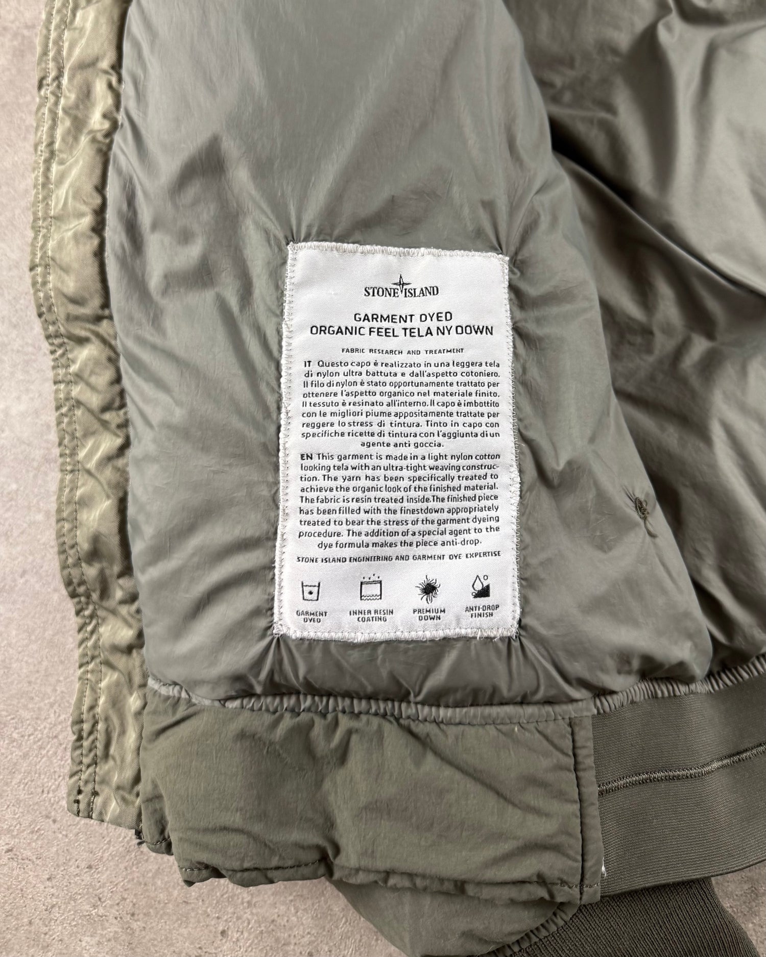 Stone Island Garment Tela NY Goose Down Jacket [S]