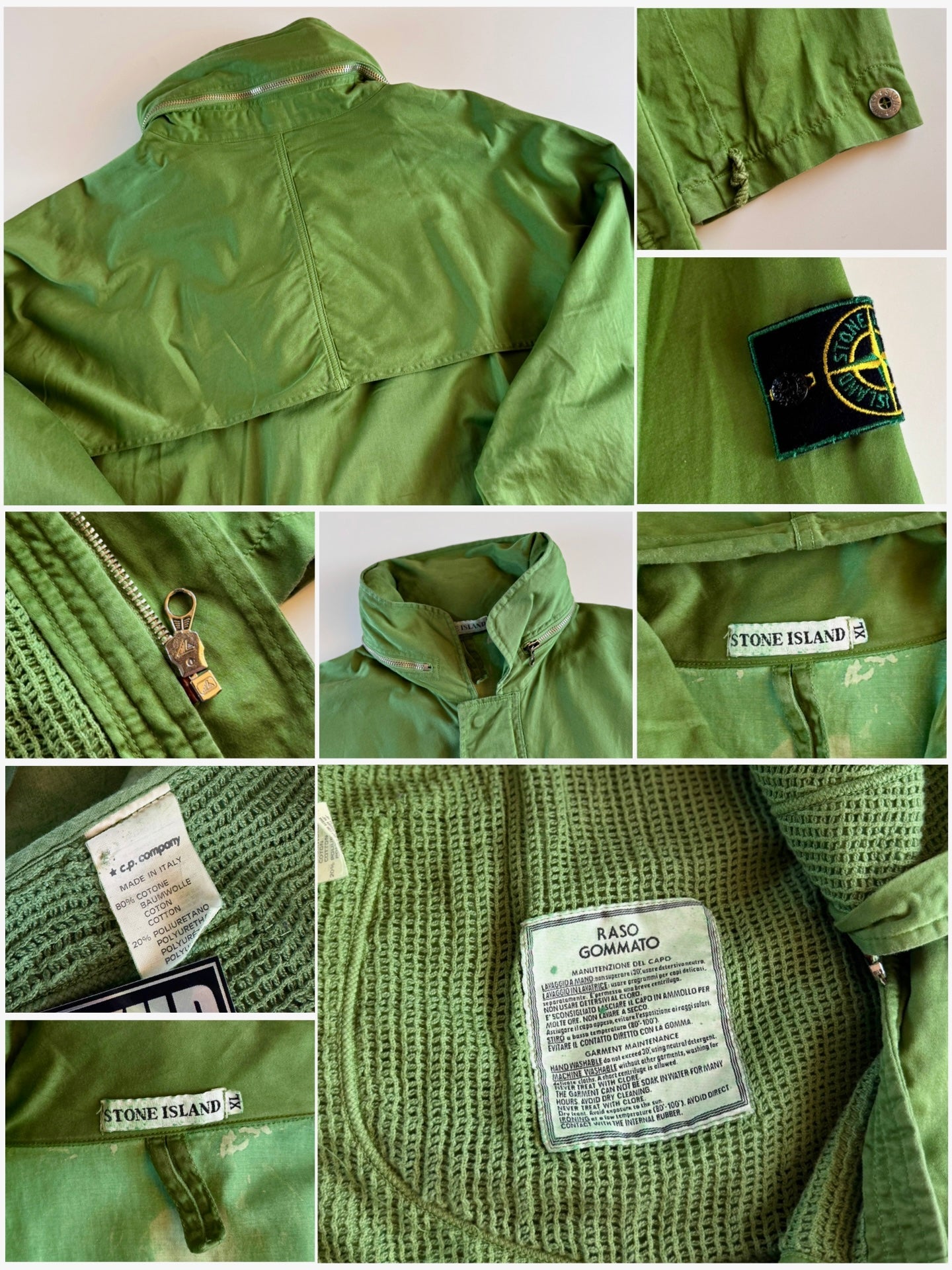 Stone Island 1980’s Raso Gommato Hooded Parka Jacket [XL]