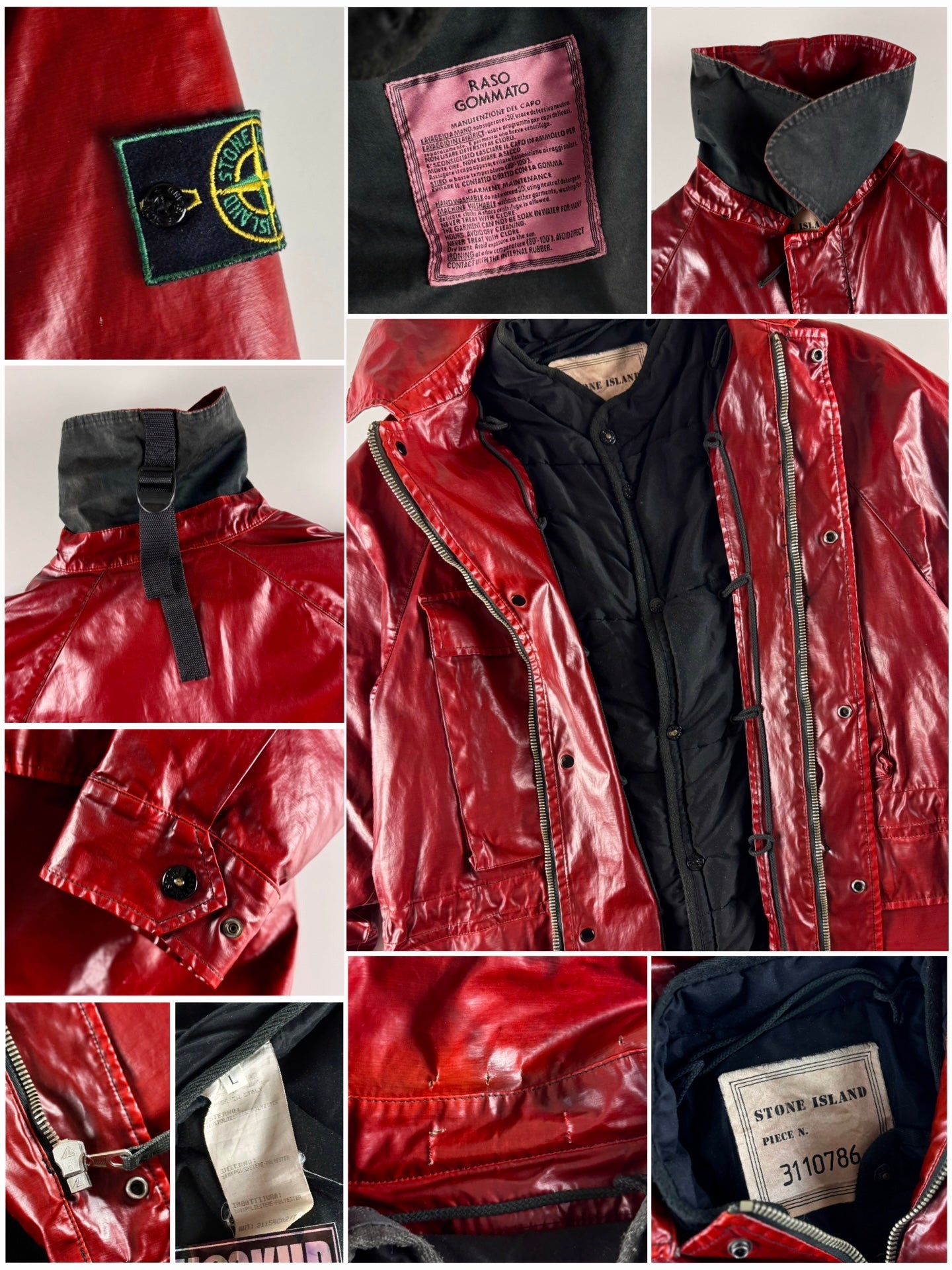 Stone Island AW 1994 Glazed Silk Toffee Wrapper Jacket [XL]